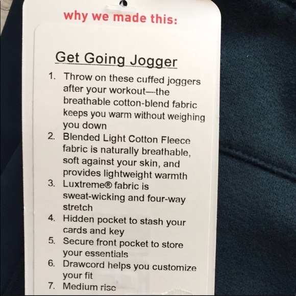 🔴FIRM PRICE NWT LULULEMON GET GOING JOGGER - 10 - Picture 5 of 6
